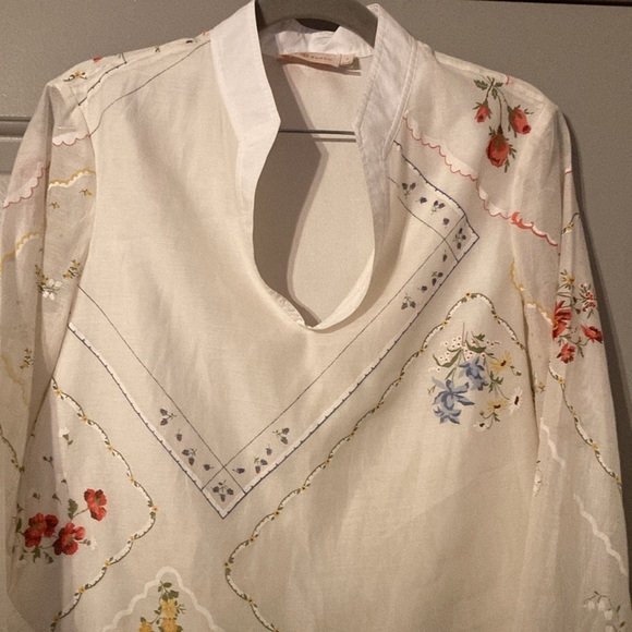 TORY BURCH| HANDKERCHIEF EMBROIDERED TUNIC | AFTERNOON TEA RSVD| SZ 2 - Picture 4 of 13